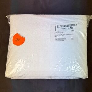 Utopia Bedding Pillow Encasement Terry 2 pack White King Size Bedding